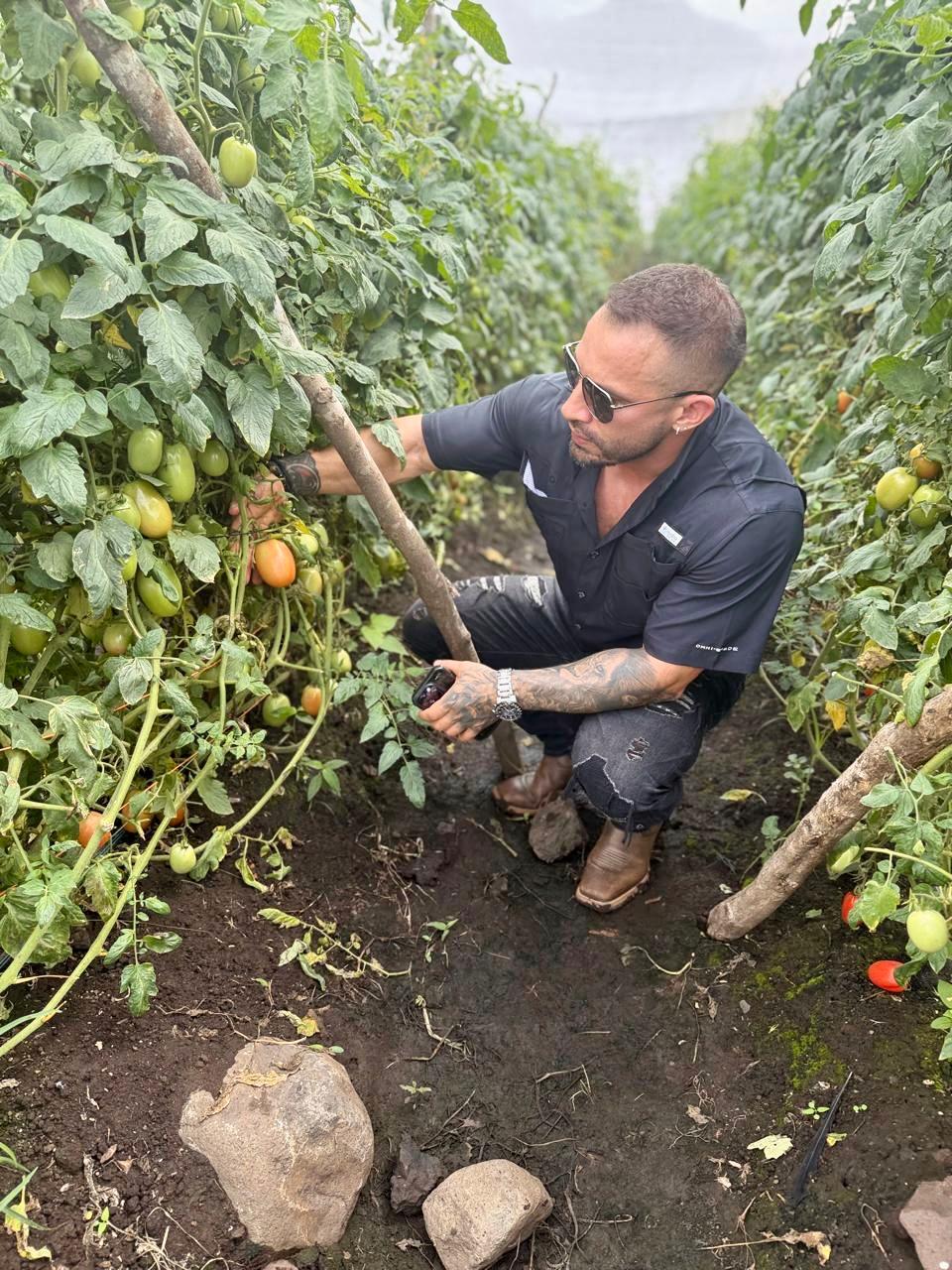 Fundador de Lizagro en el cultivo
