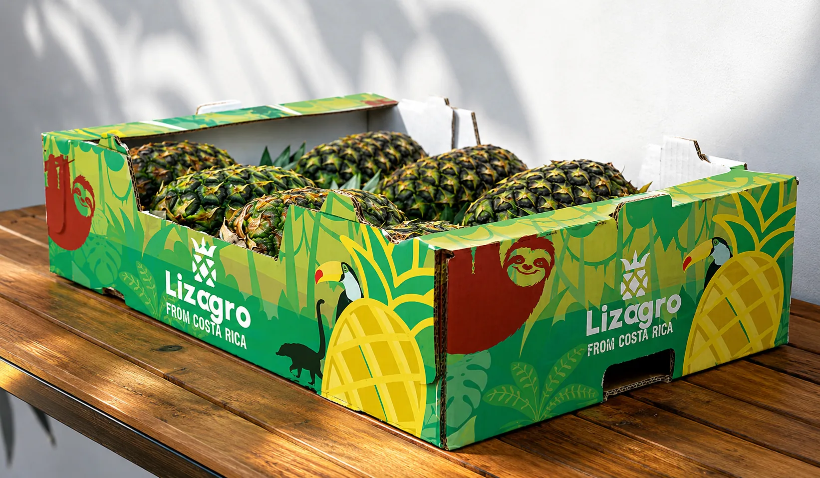 Caja de piña Lizagro